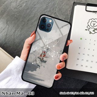 Ốp lưng kính 3D iPhone 12 Pro Max cung hoàng đạo