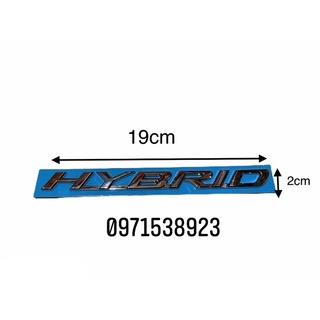 Logo chữ nổi HYBRID dán thân xe hàng cao cấp
