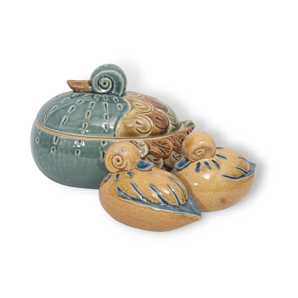 Hộp Đựng Mứt & Bánh Kẹo Hình Chú Vịt Mẹ & Con | Trang Trí Bàn Làm Việc | Decor Phòng Khách | Hũ Đựng Gia Vị