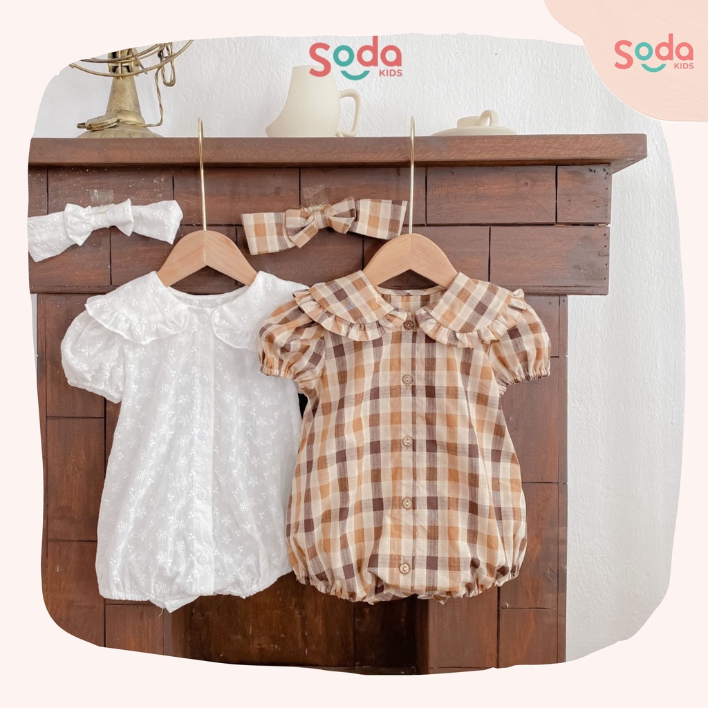 Body tặng kèm băng đô nơ cho bé gái Cece SODA KIDS phong cách tiểu thư