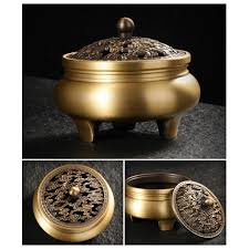 Lư Xông Bằng Đồng Không Chân[ Trầm Hương Búp Sen]