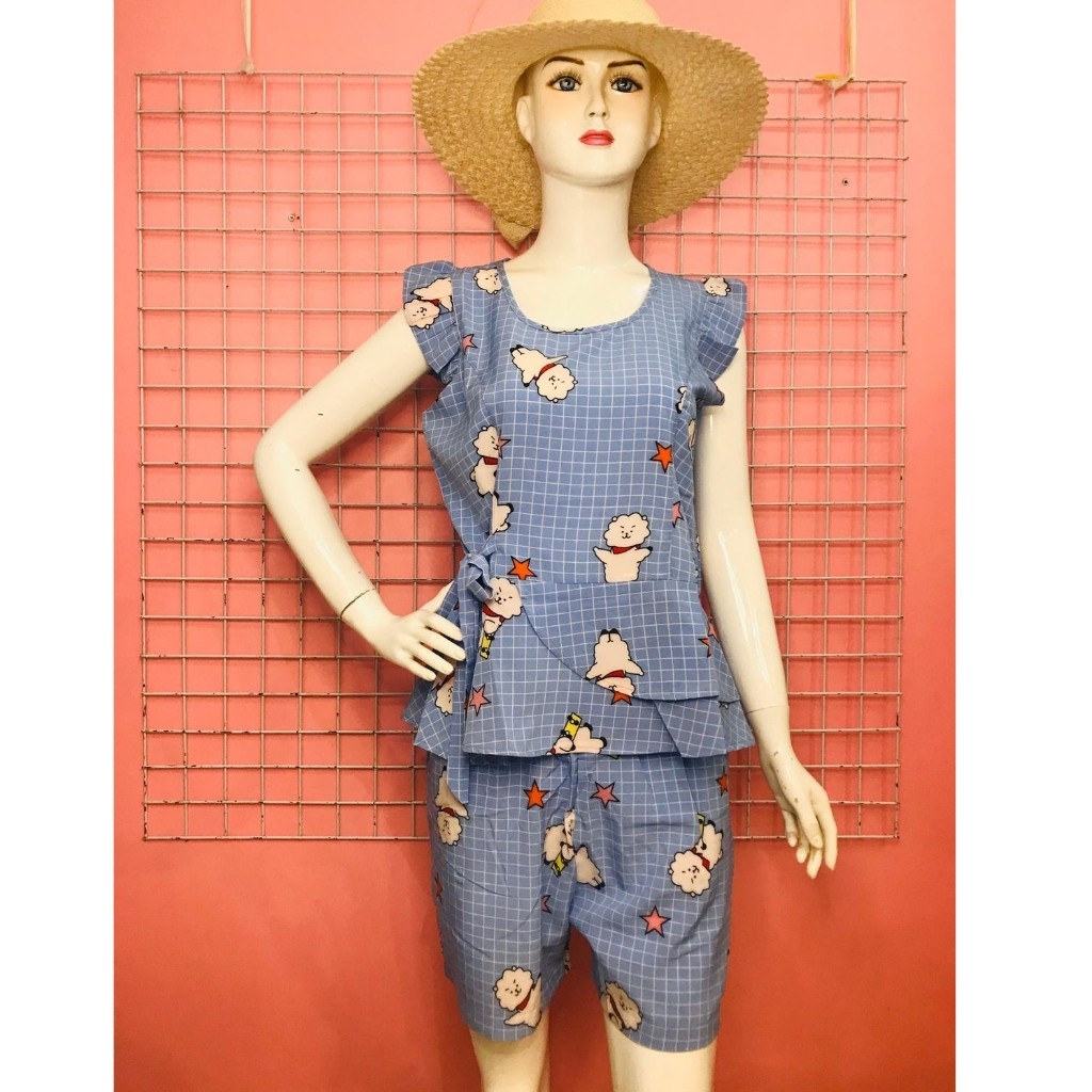 Đồ Bộ Nữ B010 VNXK Chất Liệu Lanh Lụa Kiểu Dáng Đùi Bèo Bụng (ẢNH THẬT SHOP TỰ CHỤP)