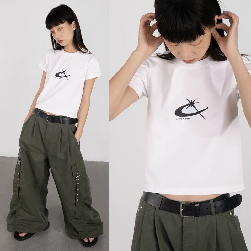 Áo Thun Tay Ngắn Hở Vai Ôm Dáng Phong Cách Retro Mỹ Thời Trang Mùa Hè Dành Cho Nữ