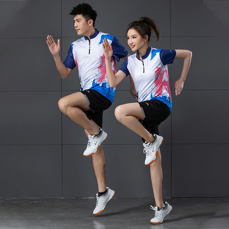 Giá Tốt Bộ Đồ Thể Thao Bóng Bàn tennis Có Dây Kéo Khô Nhanh Cho Nam Và Nữ Giá Tốt