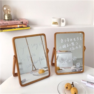 Gương gỗ để bàn Hàn Quốc (bút viết nhiều màu)