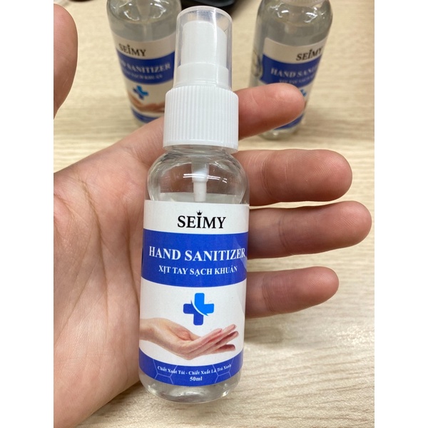 Nước rửa tay xịt khuẩn Seimy - Hand Sanitizer hiệu quả ngay sau 60 giây sử dụng