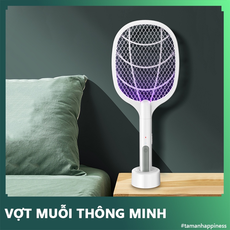 [FreeShip] Vợt Bắt Muỗi Thông Minh Kiêm Đèn Bắt Muỗi, Vợt Muỗi 2 trong 1 Pin Lithium an toàn - 2075