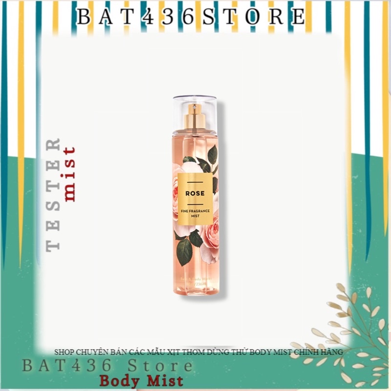 [Mẫu thử] Xịt thơm Body Mist 𝐁𝐚𝐭𝐡 𝐚𝐧𝐝 𝐁𝐨𝐝𝐲 𝐖𝐨𝐫𝐤𝐬 𝐑𝐨𝐬𝐞 10ml-30ml-50ml-100ml