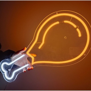 Đèn Led Neon led Trang trí hình đùi gà ánh sáng led neon được ưa chuộng Trang trí nhà cửa