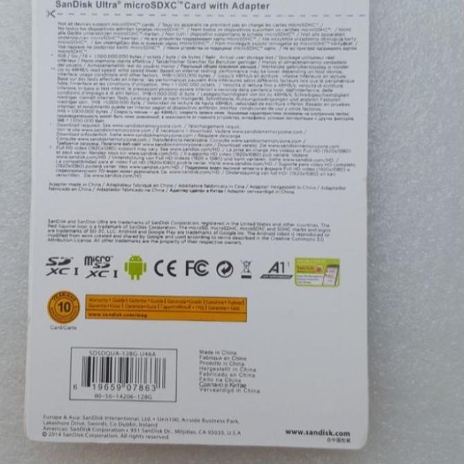 Thẻ nhớ Micro SD MMC MicroSDHC SanDisk Ultra 32GB