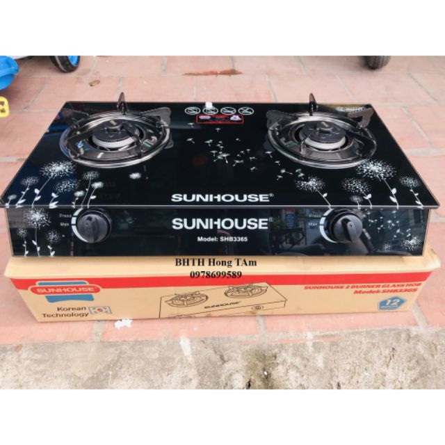 BẾP GAS SUNHOUSE DƯƠNG KÍNH SHB3365