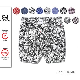 Quần short đùi mặc ngủ, mặc nhà BAMI HOME có túi tiện lợi đa dạng họa tiết QNCT1- 56