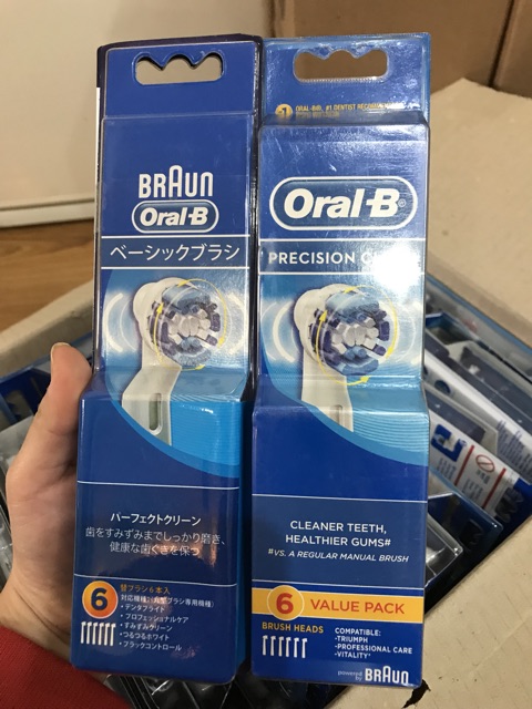 Set 6 đầu bàn chải điện oral - B (loại Precision Clean)