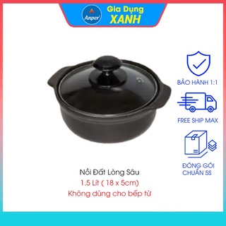 Nồi đất kho cá, thịt anper loại 1, nấu mì cay, kho quẹt kiểu hàn quốc, size 0.5 , 1l, 1,5l, 2l, 3l