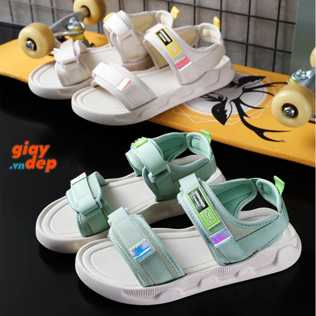 Sandal Nữ Kiểu Dáng Hàn Quốc GADEVI Quai Dán FIN 3 Màu Hot Trend GD009