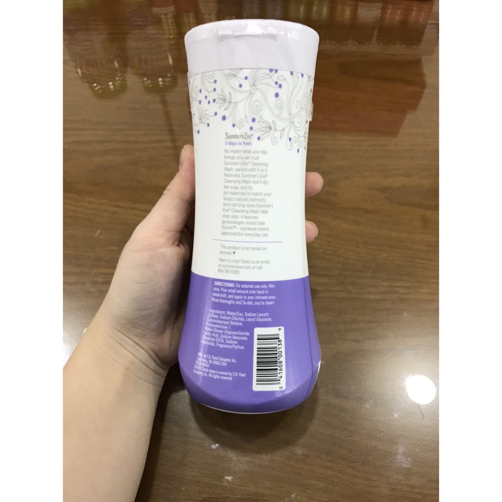 Dung dịch vệ sinh phụ nữ Summer’s Eve 444ml, VỆ SINH PHỤ NỮ SOUND BODY FEMININE WASH