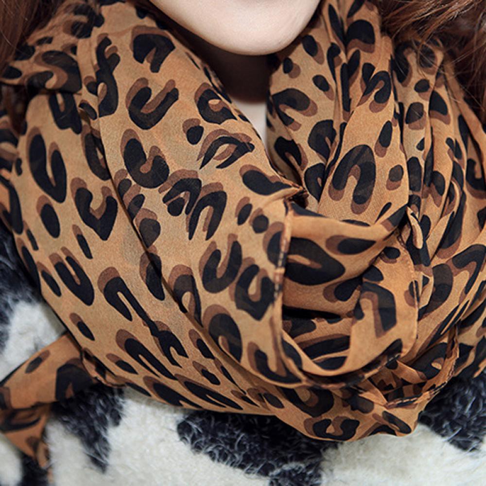 Khăn Choàng Chiffon Mềm Mại Họa Tiết Da Báo Thời Trang Cho Nữ | BigBuy360 - bigbuy360.vn