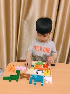 Bộ xếp hình gỗ các con vật