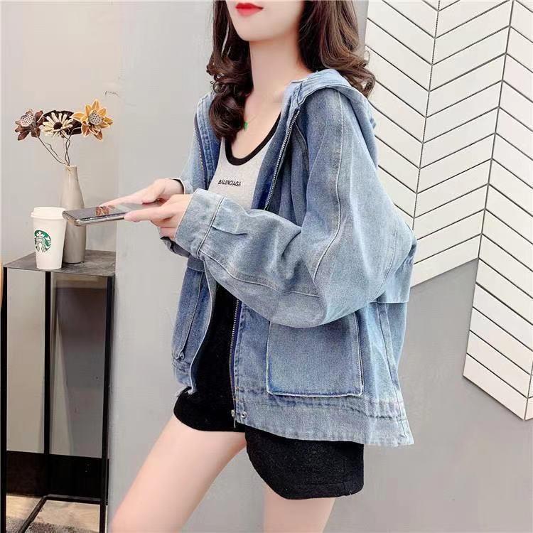 Áo Khoác Denim Thêu Họa Tiết Phong Cách Hàn Quốc Mới
