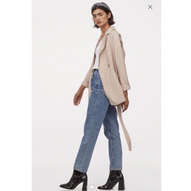 Áo khoác trenchcoat dáng ngắn HM