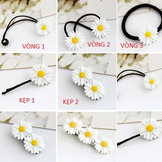 Vòng Buộc Tóc Hoa Cúc - Kẹp Tăm Hoa Cúc