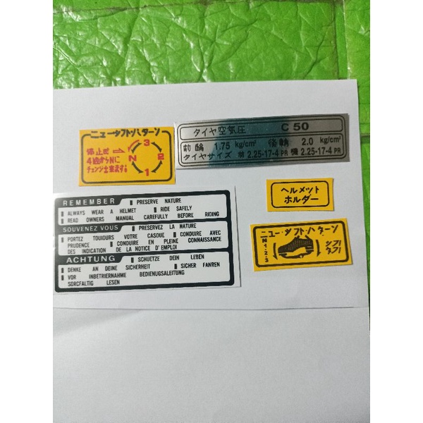 Bộ tem thông số cub 50 New