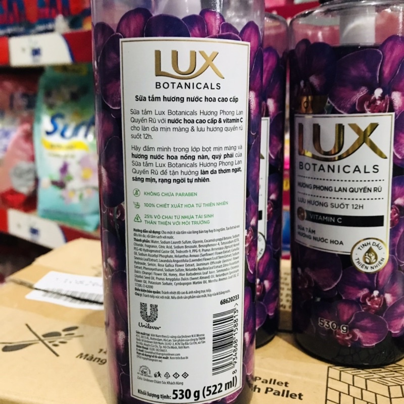 Sữa tắm Lux Botanicals hương phong lan quyến rũ 530g