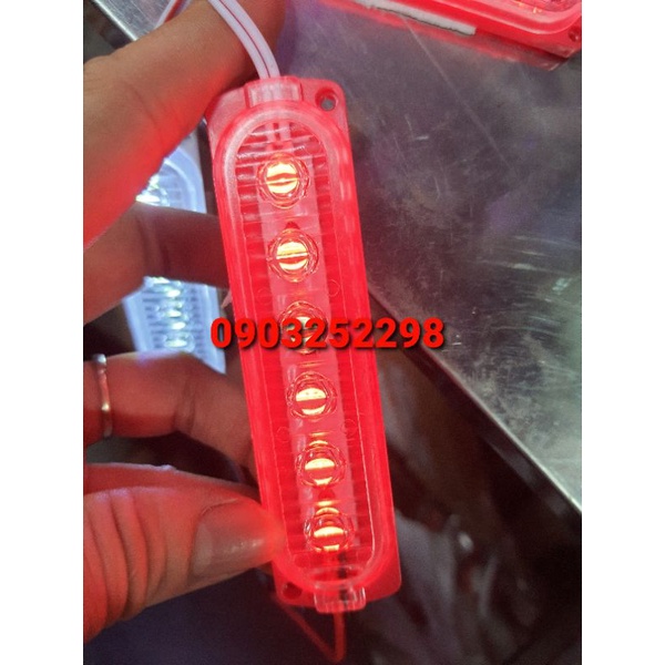 vỉ 20 bóng led hoặc10 bóng led 6 mắt trang trí ga lăng , sườn xe tải, xe khách , xe hơi 12v 24v các màu siêu đẹp