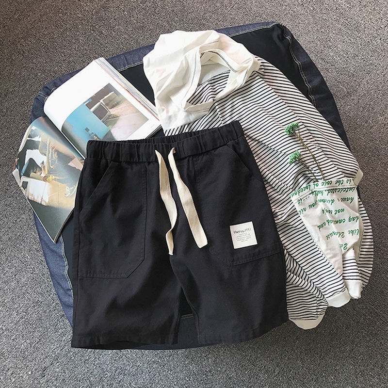 Quần Short Nam Màu Hồng Siêu Mỏng Phong Cách Harajuku Thời Trang Mùa Hè