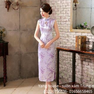 Sườn xám sát nách form dài