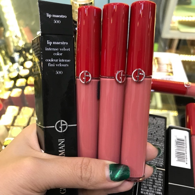 SALE Son kem Giorgio Armani Lip Maestro màu Hot Full size và mini, Son Giorgio Armani chuẩn auth, Bống cosmestics