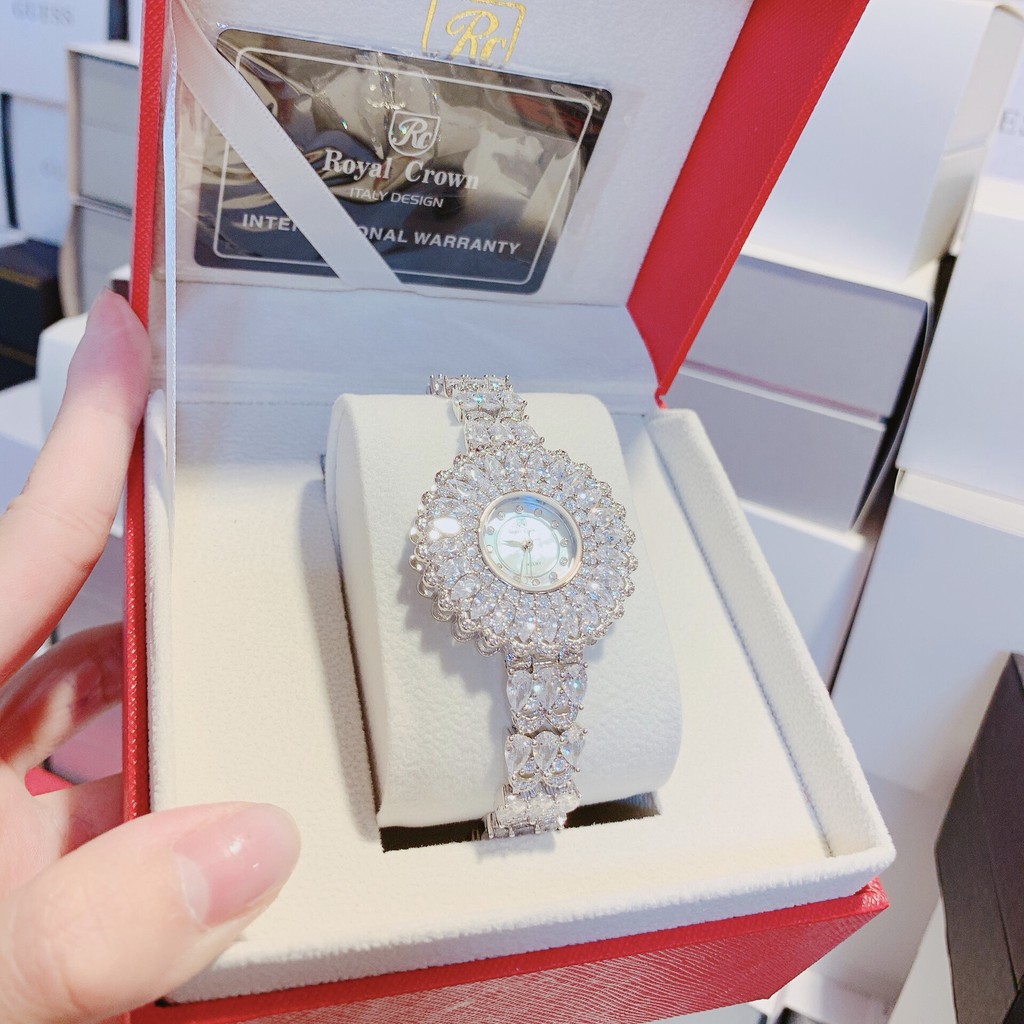 Đồng Hồ Nữ Royal Crown 6804 Silver 36mm