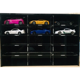 Kệ mica trưng bày xe mô hình 1:64 _15 ô
