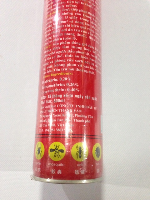 Bình xịt côn trùng Number One chai 600ml