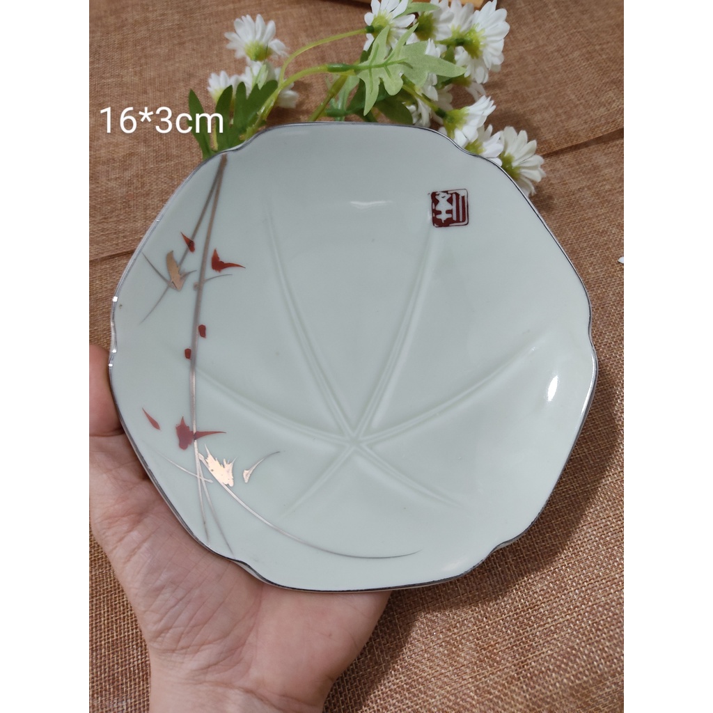 Đĩa Gốm Sứ Nhật Nhiều Họa Tiết -Size Trung- Nhiều Mẫu