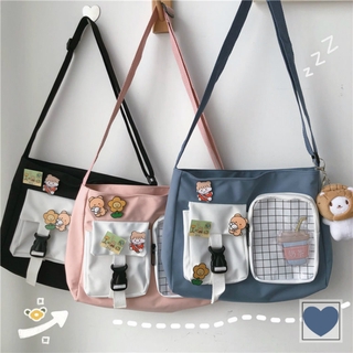 Túi Đeo Chéo Mềm Mại Họa Tiết Hoạt Hình Phong Cách Harajuku Nhật Bản Cho Nữ