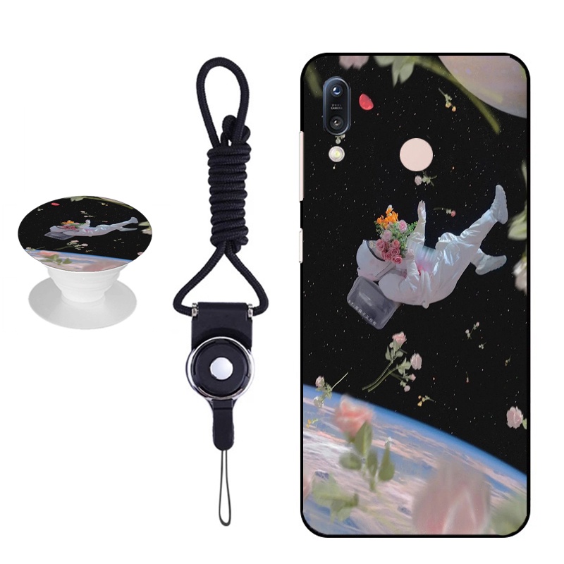 Ốp điện thoại chống sốc có nhẫn đỡ và dây đeo cho Asus Zenfone Max (M1) (ZB555KL) 5.5