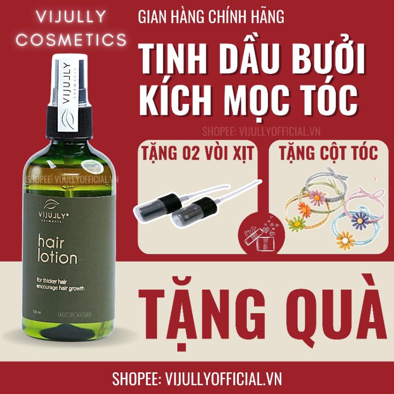 Xịt tóc, Tinh dầu bưởi, Xịt bưởi Vijully chính hãng, kích mọc tóc, giảm rụng tóc, dưỡng tóc, chăm sóc tóc, xịt mọc tóc