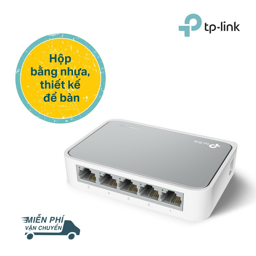 Bộ chia tín hiệu 𝗧𝗼̂́𝗰 Đ𝗼̣̂ 𝗖𝗮𝗼 5 cổng TP-Link 10/100 Mbps TL-SF1005D