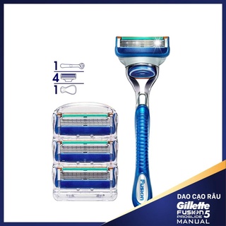 Dao Cạo Râu GILLETTE Fusion5 Proglide Manual (1 cán 4 lưỡi)