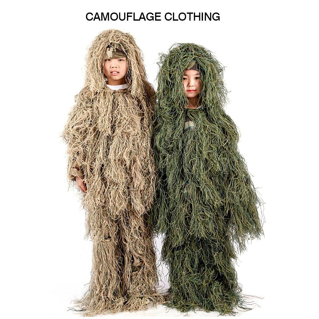 Bộ Quần Áo Ngụy Trang Ngoài Trời Ghillie Màu Xanh Lá Cây 155cm