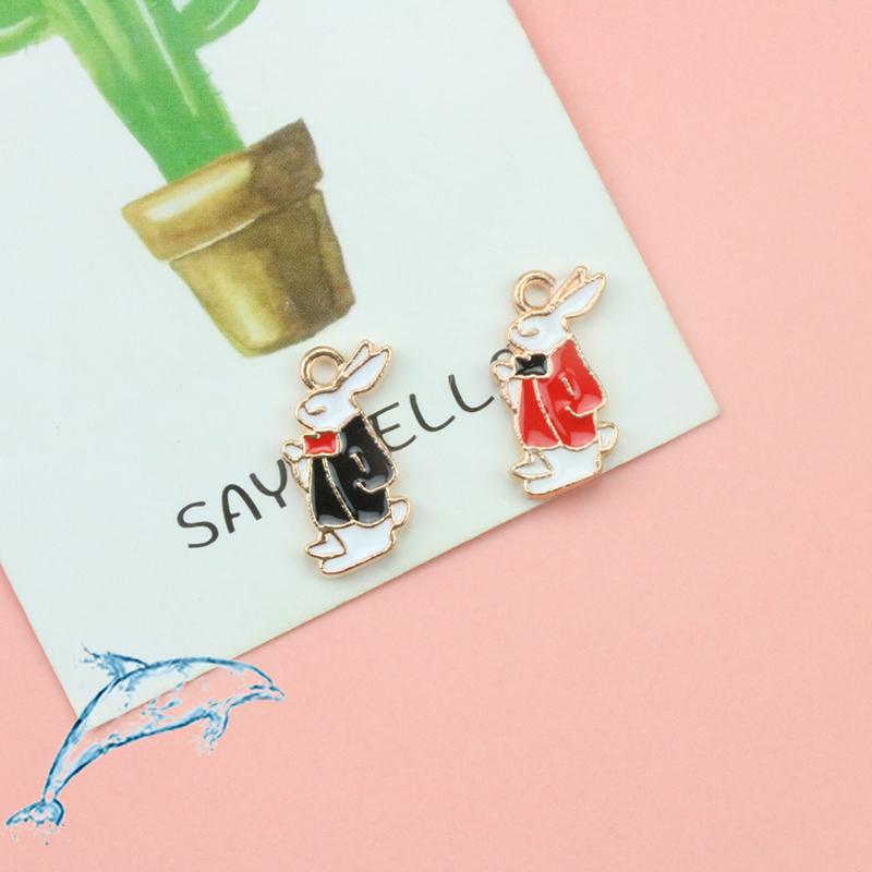 Móc Khóa Hình Thỏ Hoạt Hình handmade Bằng Hợp Kim diy