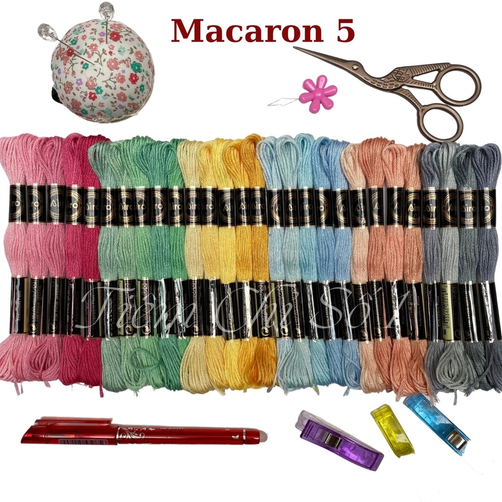 Set 28 Chỉ Cotton Airo Tông Màu Sáng