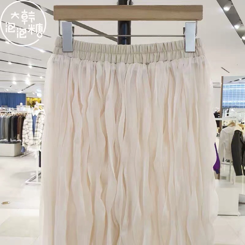 Chân váy nhăn bóng công chúa ánh nhũ lót bên trong dài Hàn quốc | BigBuy360 - bigbuy360.vn