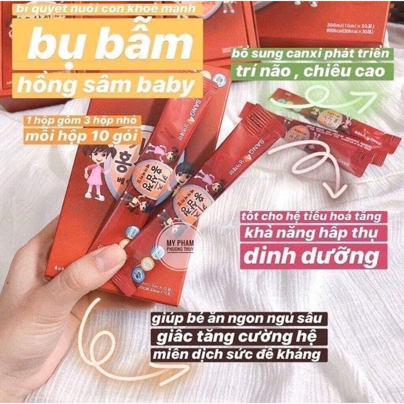 Hồng Sâm Baby SangA Chính Hãng Hàn Quốc, Hộp 30 gói
