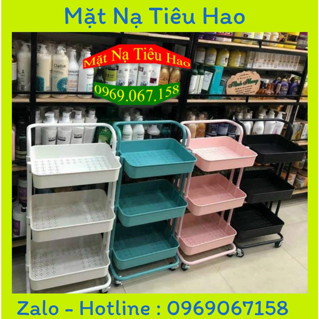 Kệ nhựa 3 tầng ( xe đẩy nhựa 3 tầng )
