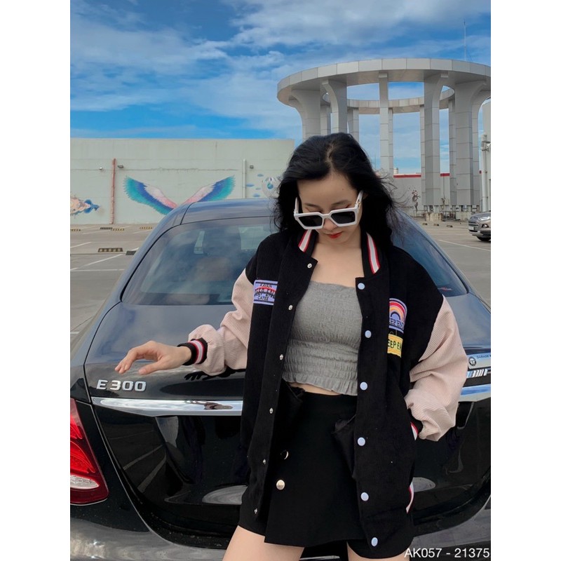 🌈𝐆𝐈𝐀́ 𝐗𝐔̛𝐎̛̉𝐍𝐆💢 057 Áo Khoác Kaki Nhung Gân Thêu Logo Nổi (Hình Thật) | BigBuy360 - bigbuy360.vn