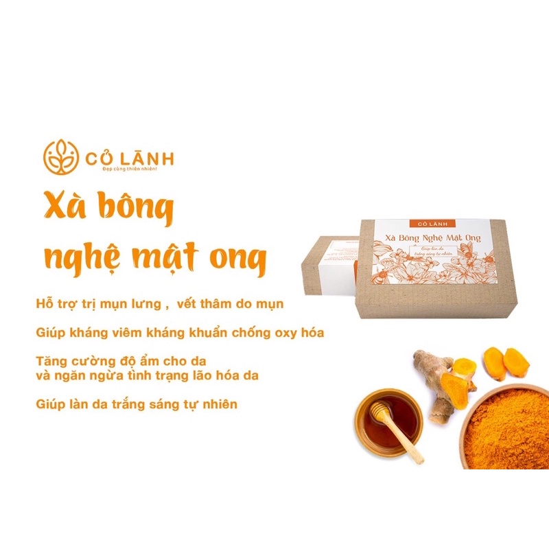 Xà bông nghệ mật ong Cỏ Lành 100G - Giúp da sạch sâu, trắng sáng hồng hào