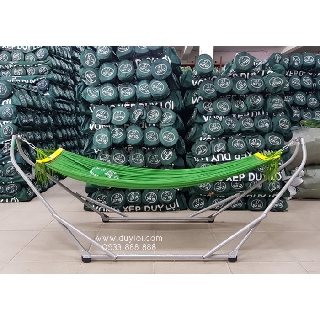 Bộ võng xếp Duy Lợi thép - CỠ LỚN ( Qùa tặng 10 móc áo)