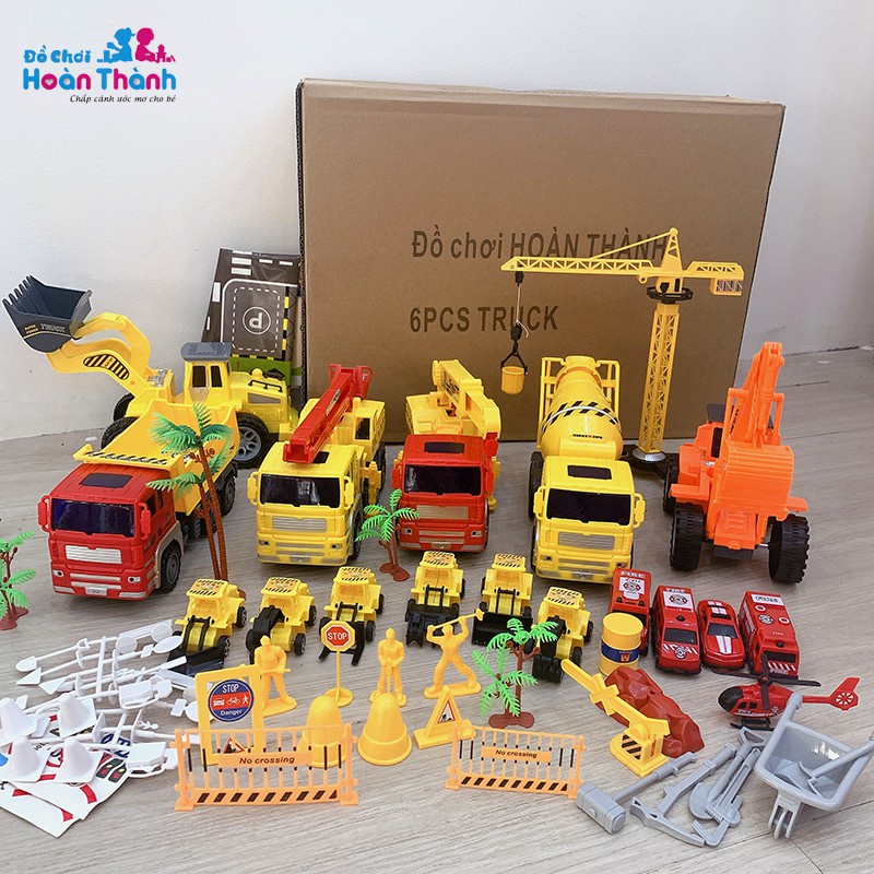 Đồ chơi ô tô mô hình các loại xe xây dựng: máy xúc, xe tải, cần cẩu,.. cỡ lớn cho trẻ em kèm nhiều quà tặng - HÀNG MỚI V